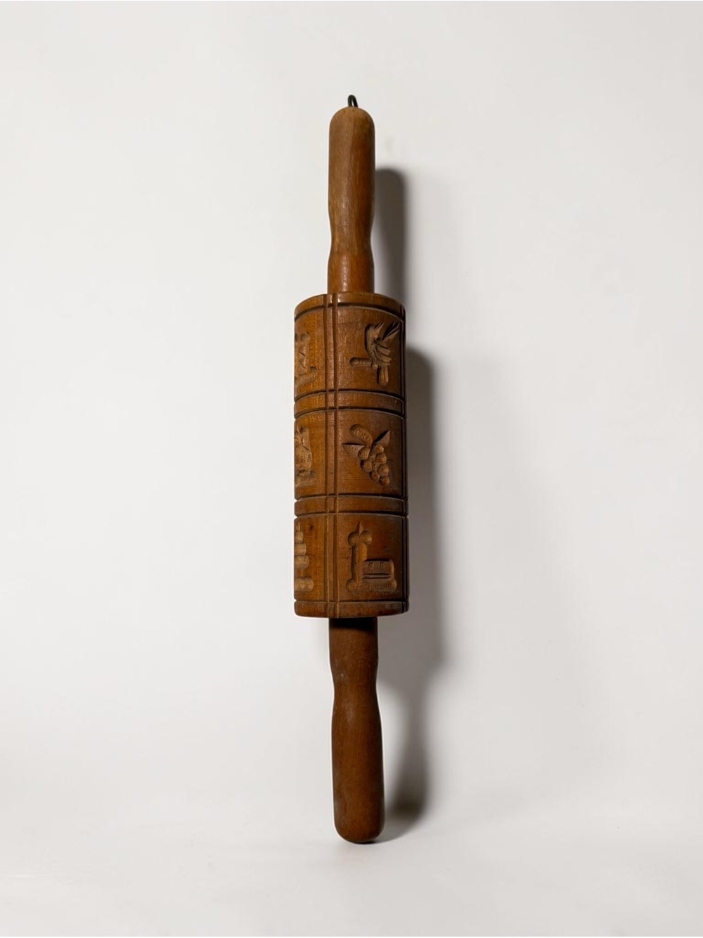 Vintage German Wooden "Springerle" Cookie Rolling Pin
